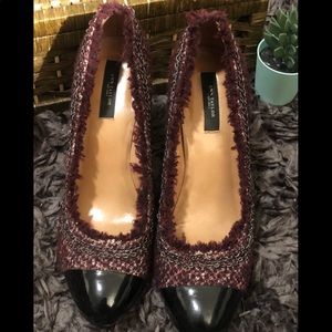 ANN TAYLOR Maya burgundy/black
